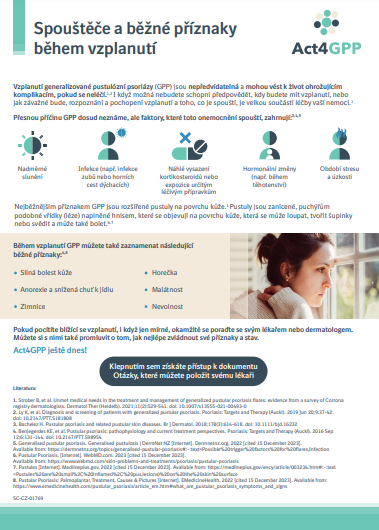 Spoustece a bezne priznaky behem vzplanuti