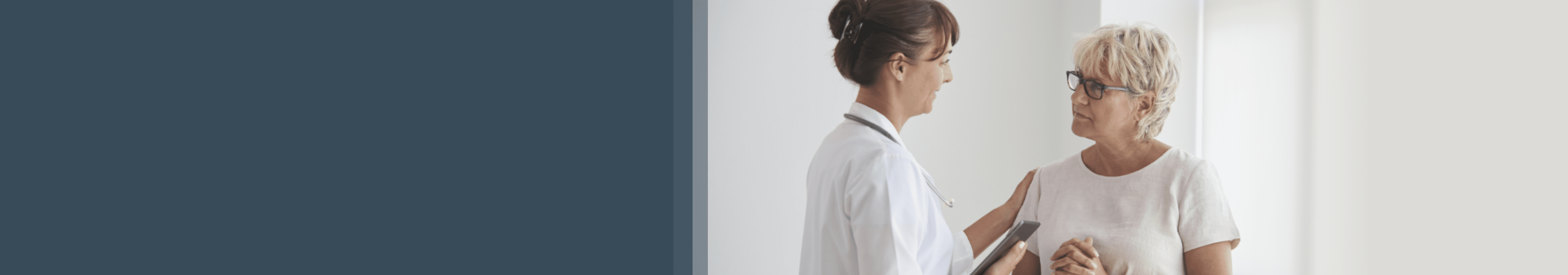 Lékař mluvící a uklidňující pacienta, lékařka, pacientka, promluvte si se svým lékařem, podpůrná diagnóza, Act4GPP